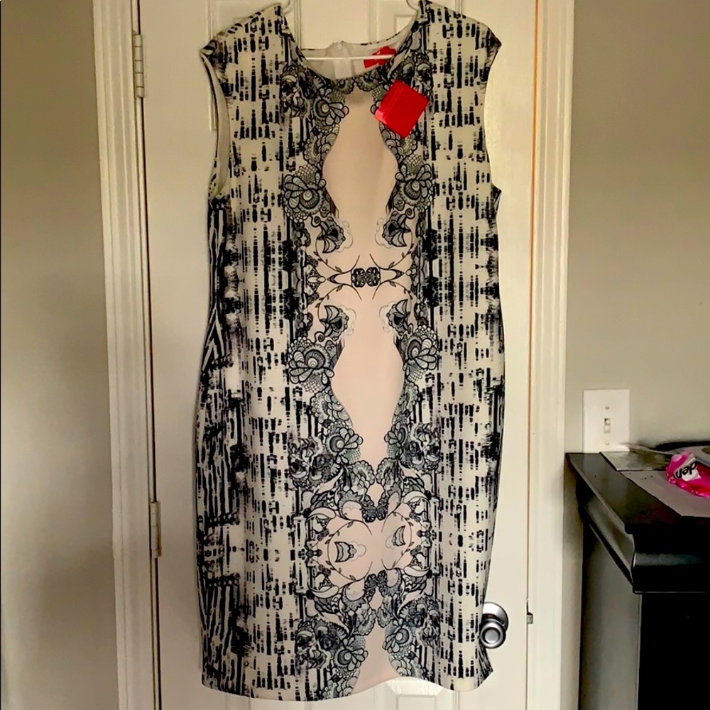 Black and White Sheath dress